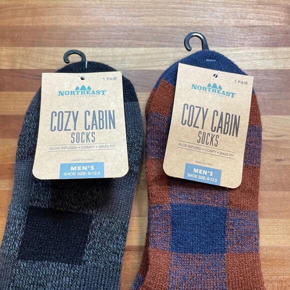 Cozy cabin men’s crew socks set of 2 size large (8-12.5) - Picture 2 of 6